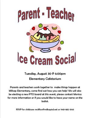 Parent Teacher Ice Cream Social 